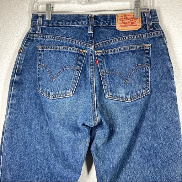 Vintage 90s Levi's 550 Baggy Tapered Fit Mom Jeans Blue Baggy High Waist Mexico - Picture 10 of 16